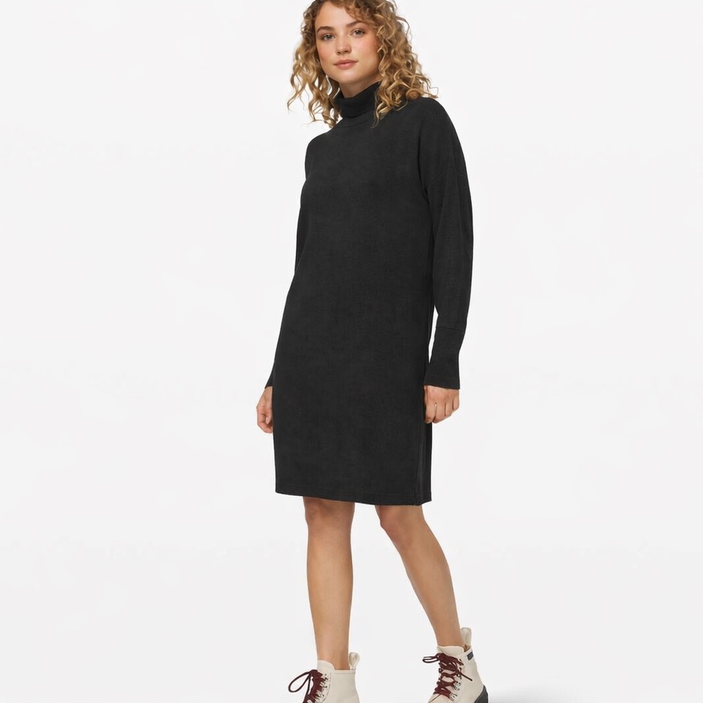 Lululemon Softer Still Black Cashmere Blend Dress